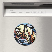 Bear Art Frigo Magnet Wildlife Art Magnets (In Situ (Lave-vaisselle))