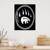 Bear Art Print Tribal Wildlife Poster Prints (Cuisine)