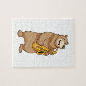 Bear as Musician with Saxophone Legpuzzel (Horizontaal)