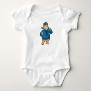 Bear as Police officer with Police hat Romper