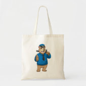 Bear as Police officer with Police hat Tote Bag (Voorkant)