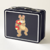 Bear at Boxing with Boxing gloves (Achterkant)