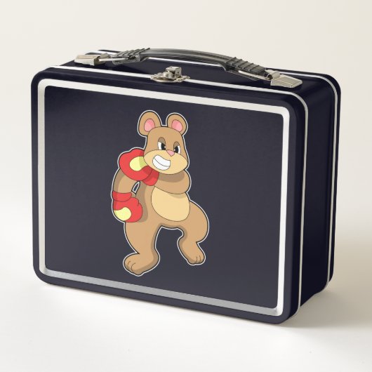 Bear at Boxing with Boxing gloves (Voorkant)