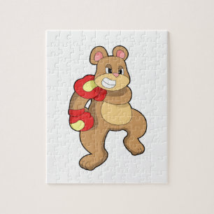 Bear at Boxing with Boxing gloves Legpuzzel