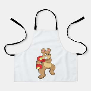 Bear at Boxing with Boxing gloves Schort