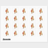 Bear at Boxing with Boxing gloves Vierkante Sticker (Vel)