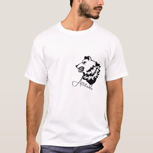 Bear Attitude T-Shirt | Fierce Animal Graphic Tee (Devant)