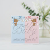 Bear Baby Genre Reveillez Party Invitation (Debout devant)