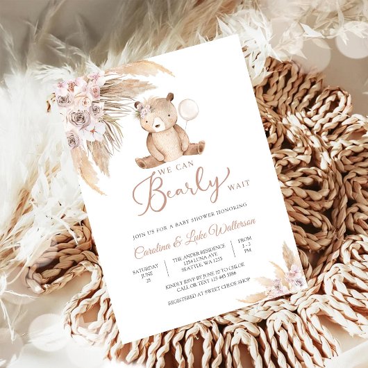 Bear Baby Shower Invitation