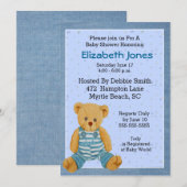 Bear Baby Shower Invitations (Devant / Derrière)