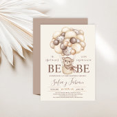 Bear Balloons Baby shower Espagnol Invitation