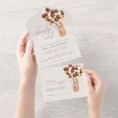 Bear Balloons Baby shower Tous en une invitation (Déchirure)