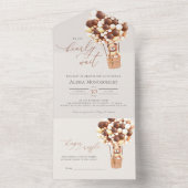 Bear Balloons Baby shower Tous en une invitation (À l'intérieur)