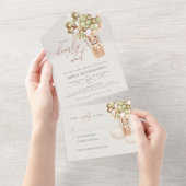 Bear Balloons Baby shower Tous en une invitation (Déchirure)