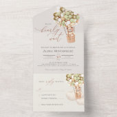 Bear Balloons Baby shower Tous en une invitation (À l'intérieur)