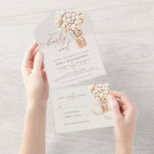 Bear Balloons Baby shower Tous en une invitation (Déchirure)