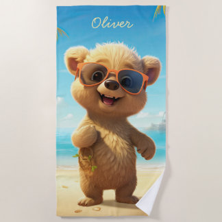 Bear Beach Kids Serviettes pour la plage Jours