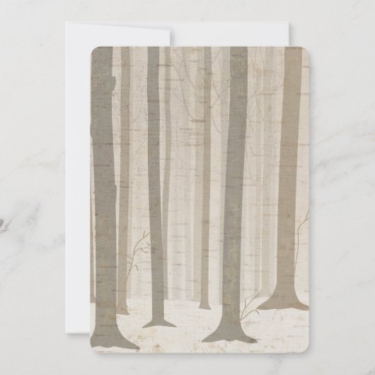 Bear Birch 1er Anniversaire Invitation (Dos)