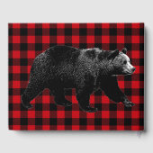 Bear Birthday Party Event Lumberjack Livre d'invit (Verso)