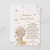 Bear Blue Beige Balloons Merci Bebeige beaucoup ca (Devant)