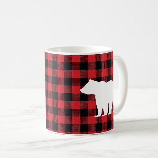 Bear Buffalo Check Mountain Coffee Mug (Devant droit)