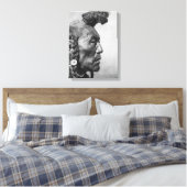 Bear Bull Un Pied-Noir Guerrier Toile Art (Insitu(Chambre))
