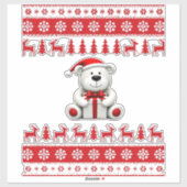 Bear Christmas Christmas (1) Sticker (Vel)