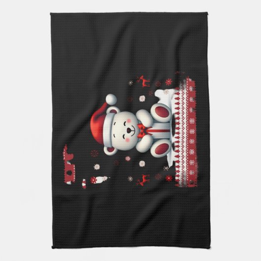 Bear Christmas Christmas (4) Theedoek (Verticaal)