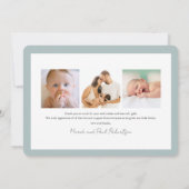 Bear Cub Balloons Garçon Faire-part de naissance (Dos)