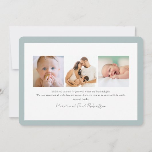 Bear Cub Balloons Garçon Faire-part de naissance (Dos)