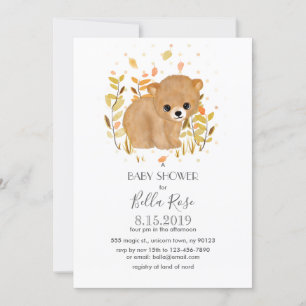 Bear Cub Bébé Douche Invitations