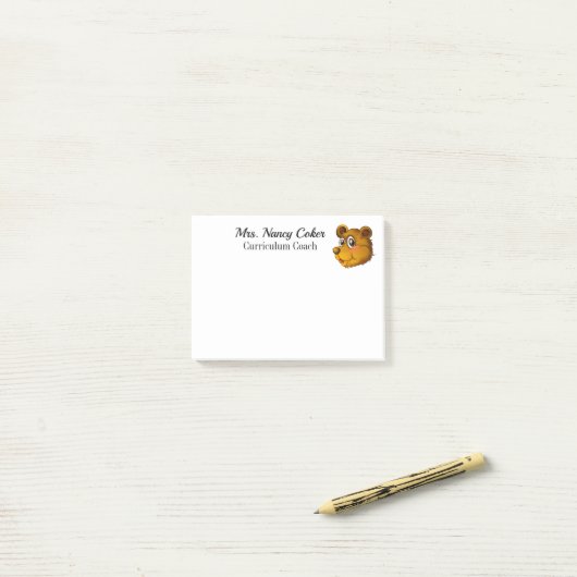 Bear Cub Post-it Notes (Sur un bureau)