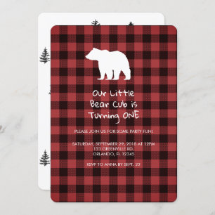 Bear Cub tourne une invitation de fête d'anniversa