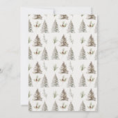 Bear Cub Woodland Baby shower d'hiver Invitation (Dos)