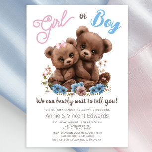 Bear Cubs Genre Reveillez Party Invitation