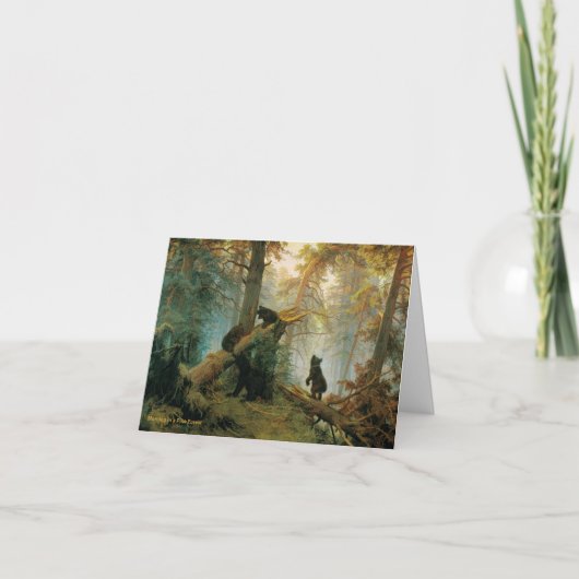 Bear Cubs Ivan Chichkin 1889 Cartes Vintages (Devant)