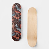 Bear, deer, owl, fox and hare Pattern Skateboard (Voorkant)