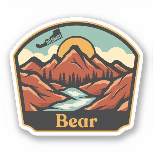 Bear, Delaware Sticker (Voorkant)