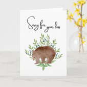 Bear Désolé Pour Votre Carte De Sympathie Vierge P (Fleur jaune)