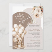 Bear Espagnol Baby shower Boy invitation (Devant)