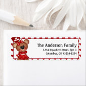 Bear First Valentine's Day Étiquettes de adresse d (En situation)