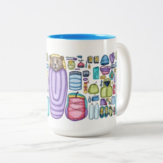 Bear Gear Spread Backpacker Mug (Devant droit)