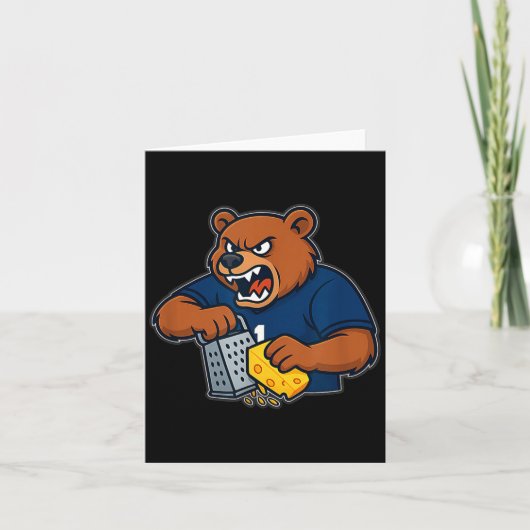 Bear Grating Cheese Funny  Kaart (Voorkant)