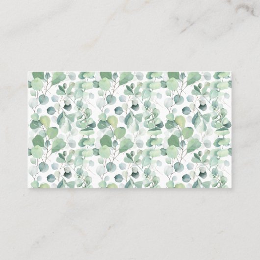 Bear Greenery Déchets Raffle Ticket Carte Douche (Dos)