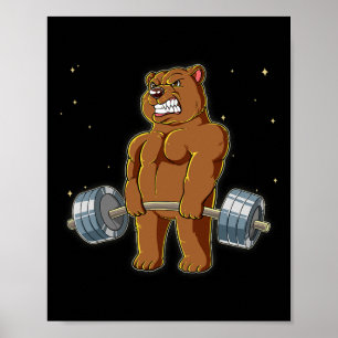 Bear Gym Krachttraining Deadlift Poster