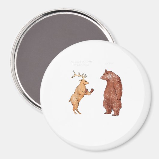 Bear Hands Oh Deer Funny Sayings Pun Gift Magneet (Voorkant / Achterkant)