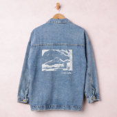 Bear Hiker at Mountain Sunset – Whimsical Denim Ja Jacket (Hangar)