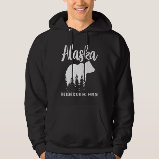 Bear Is Calling I Must Go Bear Viewing Hoodie (Voorkant)