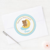 Bear Merci Stickers Lune - 1er Anniversaire Faveur (Enveloppe)