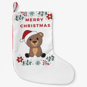 Bear Merry Christmas Winter Animals Kleine Kerstsok